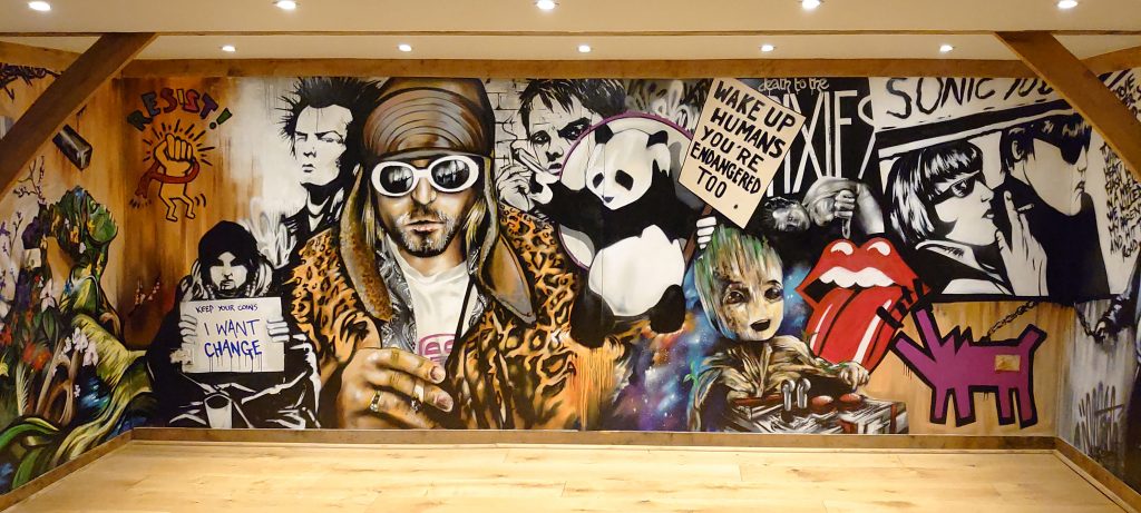 games room mural devon