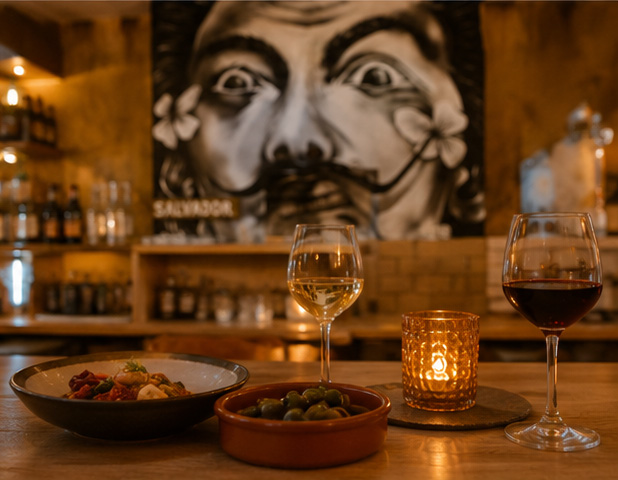 Restaurant mural creating a vibrant dining environment by Urban Gypset