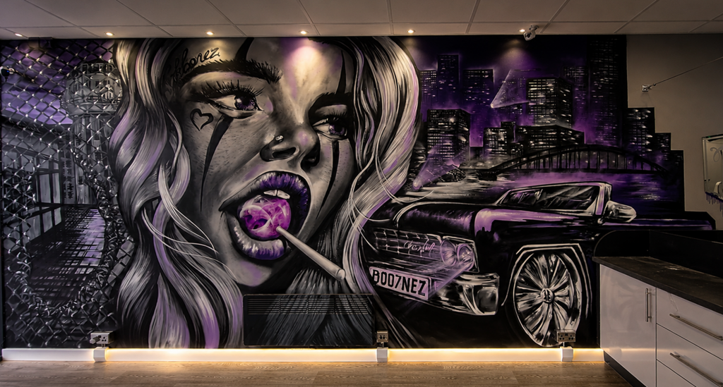 ink bonez studio commercial mural