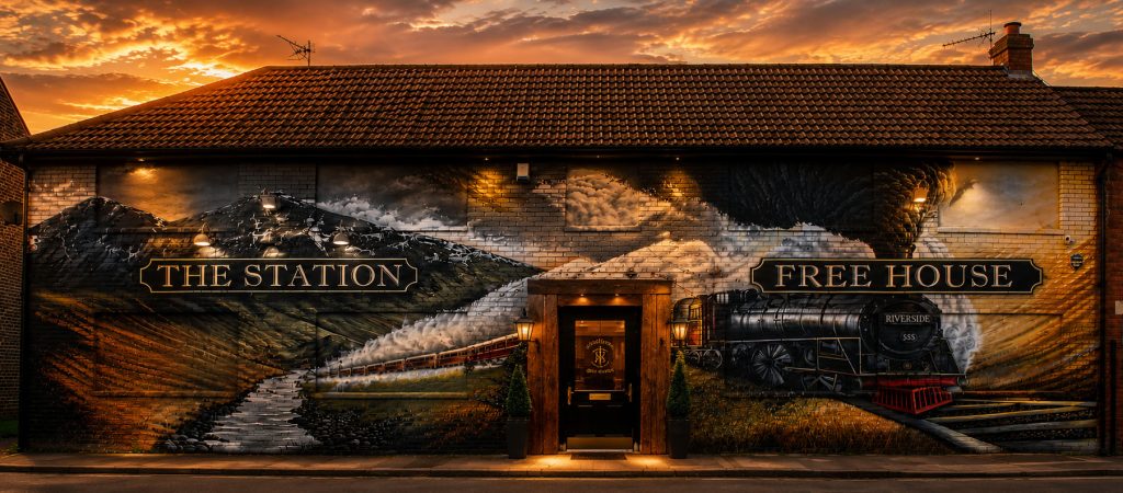 the station inn commercial mural by urban gypset in bishop auckland
