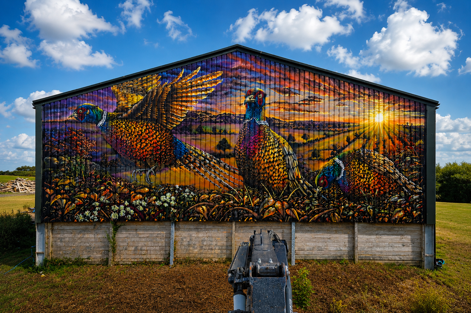 Pheasant Mural in Devon Urban Gypset