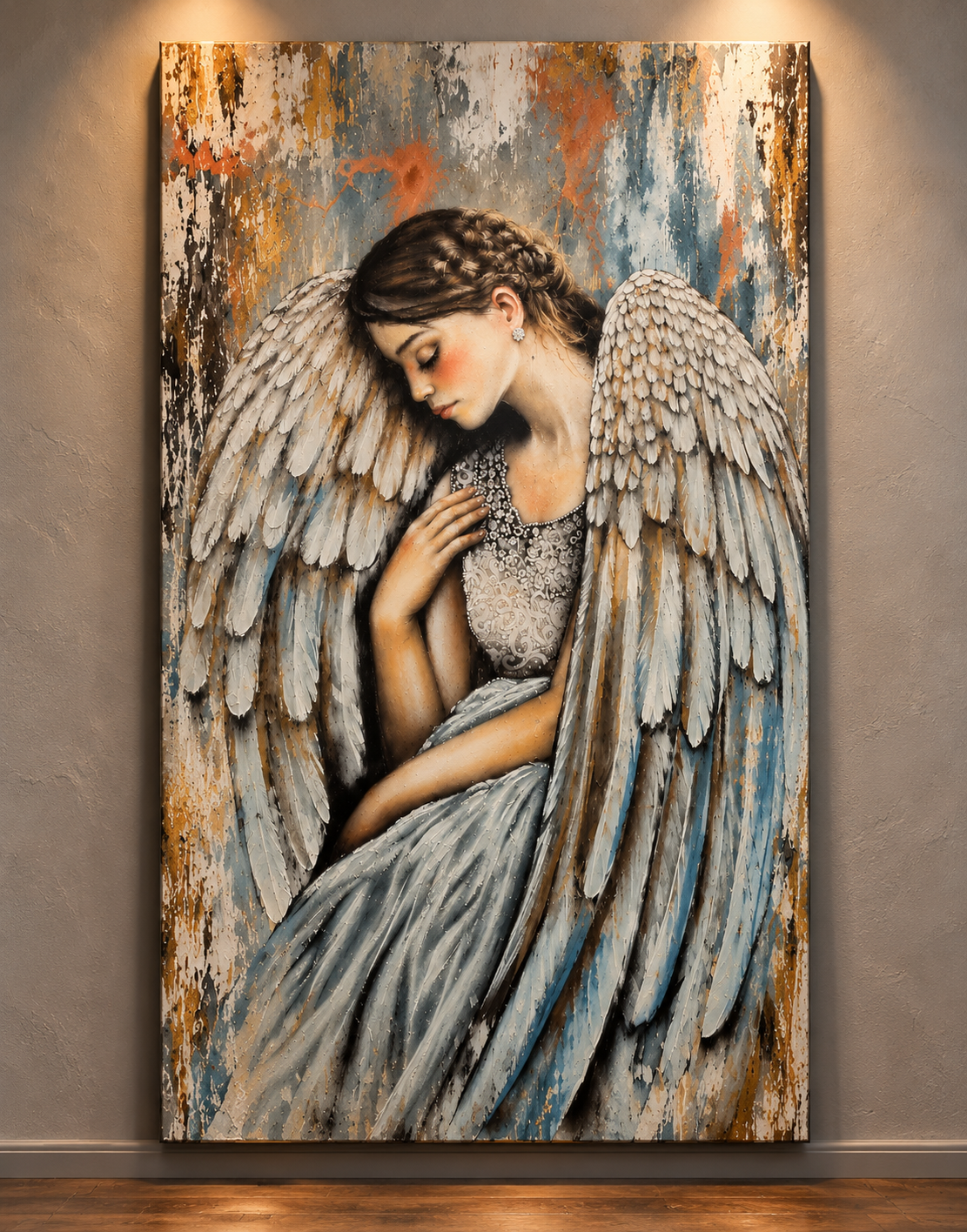street art angel bespoke canvas