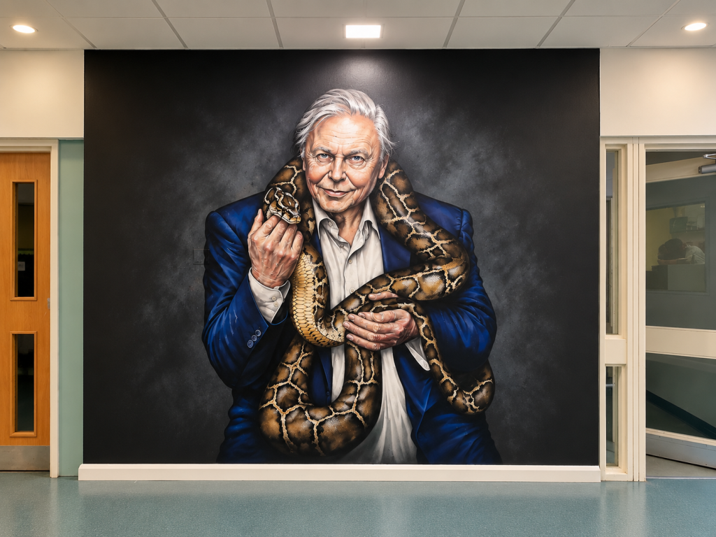 david attenborough mural