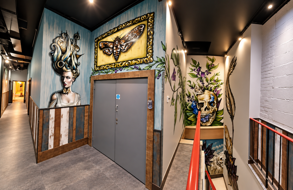 claremont social tap mural by urban gypset in shrewsbury